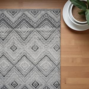 Handwoven <b>Grey</b> Wool Persian Kilim <b>Rug</b> Eco-Friendly Pet-Friendly Geometric Pattern Flatweave Durrie Contemporary Home Decor - Product Image 5