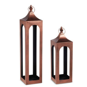 Lanterne décorative extérieure en cuivre fini, style moderne, porte-bougie, support de bougie, fabrication artisanale, personnalisable - Product Image 4