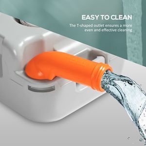 WC portatile anti-perdita con indicatore di livello e pompa a manovella per il campeggio - Product Image 6