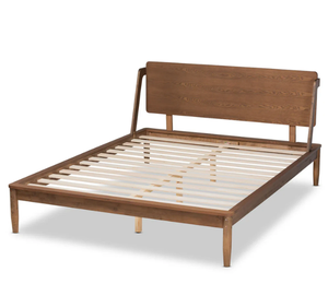 เตียงไม้สักแท้สไตล์โมเดิร์นมินิมอล Auberge du Soleil หัวเตียงโค้ง ขาเรียว สไตล์สแกนดิเนเวียน สีธรรมชาติ รับประกัน 3 ปี - Product Image 3