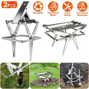 Potente trampa metálica impermeable para topos, fácil de instalar con eliminación instantánea y segura para mascotas en el jardín, de estado sólido para el control de ratones en primavera. - Product Image 1