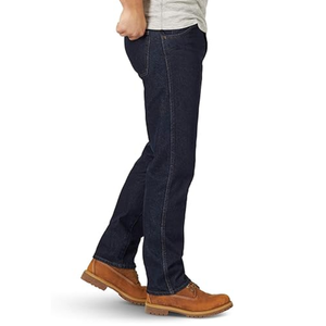 Jeans de Pierna Recta Color Índigo Oscuro Personalizados para Hombre, Pantalones Vaqueros Clásicos para Uso Casual, Estilo Urbano y Ropa Personalizada - Product Image 3