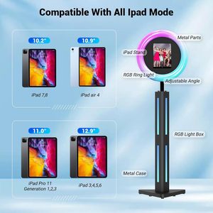 Soporte Portátil para Cabina de Fotos con Estuche de Transporte, Compatible con iPad de 12.9, 11, 10.9 y 10.2 Pulgadas, Cabina de Fotos para Selfies - Product Image 2