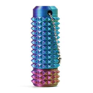 Llavero Antiestrés Estilo Punk de 2.ª Generación, 28g, con Púas Gruesas Azul-Verde, Agarre Giratorio, Rodamiento, Masajeador de Palma, Cuatro Puntas - Product Image 3