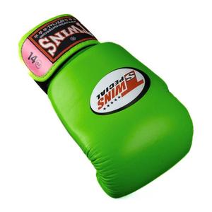 Gants de boxe Muay Thai Twins en cuir de vachette premium avec logo personnalisé, pour Sanda et MMA, avec poignées intégrales, légers, fermeture auto-agrippante - Product Image 3