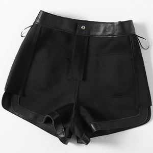 Custom Summer Real <b>Leather</b> <b>Shorts</b> Custom Women's Casual High Waist <b>Leather</b> <b>Shorts</b> <b>Leather</b> Pants Womens CustomMade Women <b>Shorts</b> - Product Image 2
