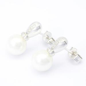 ต่างหูห้อยมุกเงินแท้ 925 ชุบโรเดียม ดีไซน์สวยหรู ผลิตตามสั่ง ราคาโรงงาน ขายดีสำหรับผู้หญิง - Product Image 6