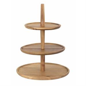Handmade 3-<b>Tier</b> Round Wood <b>Cake</b> Stand Multi-Layer Dessert Display Pedestal for Wedding Birthday Party Home Hotel - Product Image 2