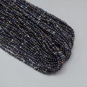 Perles d'eau douce naturelles de 3 mm 3,5 mm de couleur arc-en-ciel noire irrégulière, perles de forme irrégulière, perles de paon utilisées pour la fabrication de bijoux faits à la main - Product Image 4