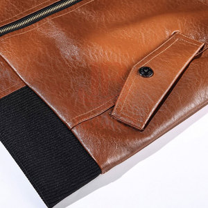 Latest Style Wholesale Windproof <b>Men</b> <b>Leather</b> <b>Jacket</b> Best Selling Stand Collar <b>Men</b> Winter <b>Jacket</b> For Online Sale - Product Image 6