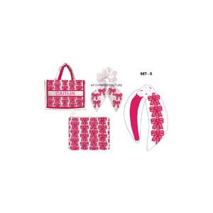 Summer Beach Day Collection: Customized Palm Tree Seed-Beaded Tote <b>Bags</b> Combo <b>Set</b> with Special Offers for beach party celebrated - Product Image 3