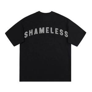 เสื้อยืดคอกลมสีขาวพิมพ์ลาย Shameless แขนสั้นทรงปกติสำหรับผู้ชาย ผ้าเจอร์ซีย์คอตตอนลำลอง สตรีทแวร์ เสื้อยืดท็อป - Product Image 3
