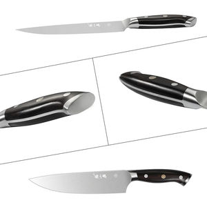 Nouvel ensemble de couteaux de chef de 8 pouces avec boîte cadeau, couteau de chef en bois d'ébène avec manche en bois noir - Product Image 4