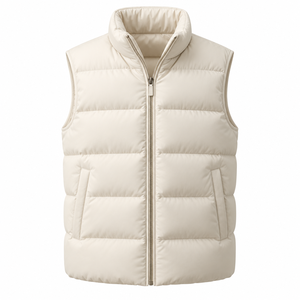 Chaqueta de Invierno para Hombre, Diseño 2026, Chaleco Acolchado con Logotipo, Mangas Cortas, Relleno de Poliéster, Venta al Por Mayor, Personalizable - Product Image 3