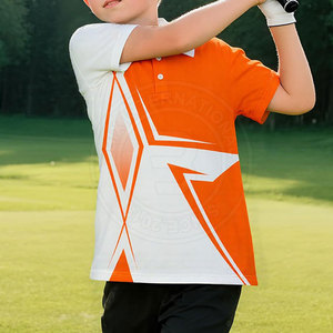 Chemises polo de golf pour jeunes joueurs OEM Performance Apparel, coupe flexible, matière respirante, entraînement aux clubs de golf - Product Image 2