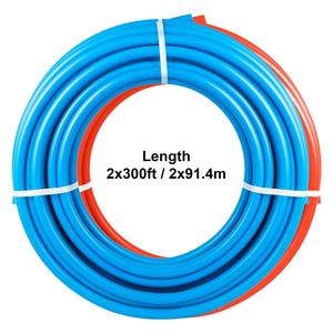 Tubo PEX con Barriera all'Ossigeno da 1/2 Pollice, 300 Piedi, Rosso e Blu, per Acqua Calda e Fredda, Riscaldamento a Pavimento Radiante, Materiale PE Durevole - Product Image 5