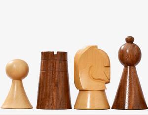 Pions d'échecs en bois faits à la main, 3,5 cm de hauteur, en bois de Sheesham et de buis naturel, design Staunton, au meilleur prix - Product Image 1