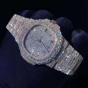 40MM Top Selling Luxury <b>Iced</b> <b>Out</b> VVS Moissanite Diamond Bust Down Premium Quality Brand New <b>Watch</b> for Men - Product Image 4