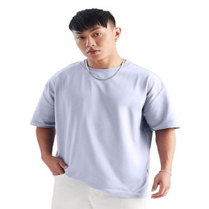 เสื้อยืดแขนสั้นคอกลมทรงปกติสำหรับผู้ชาย สีพื้น ผ้าฝ้าย 100% แบบลำลอง ถักทอเรียบ ย้อมสีพื้น ดีไซน์ตามสั่ง ป้องกันขนร่วง - Product Image 4