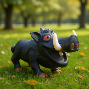 Juguete Masticable para Mascotas de Látex con Sonido Original, Diseño Jabalí Salvaje, 18 cm, Negro, Resistente - Product Image 3