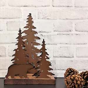 Trending Handmade Iron Sculpture Artistic Home Decoration for Contemporary Luxury ResidencesModern Abstract Aluminium Bear - Product Image 4