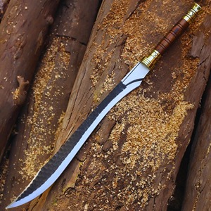 Cuchillo de Caza Hecho a Mano de Acero al Carbono con Mango de Madera y Hoja de Punta Caída, Herramienta DIY para Exteriores - Product Image 3