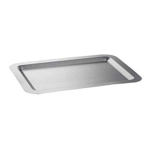 Bandeja metálica con acabado brillante para servicio de mesa, juego de bandejas de acero inoxidable de calidad hotelera, juego de 2 piezas - Product Image 2