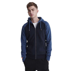 Sweat-shirt à capuche zippé en coton pour homme, doux, respirant, avec fermeture éclair intégrale, capuche réglable, décontracté, pour tous les jours - Product Image 1