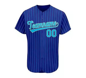 Custom Baseball Jersey Unisex Short Sleeve Striped V-Neck Moisture-Wicking Polyester Adult All Seasons Teamwear 3D Pattern - Product Image 5