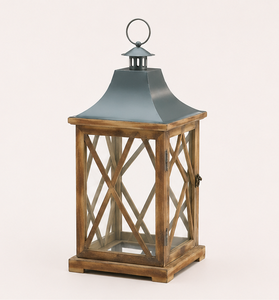 Farmhouse Wooden Candle <b>Lantern</b> <b>Large</b> Rustic Decorative <b>Lantern</b> for Wedding Centerpieces Indoor Home Decor And Garden Lighting - Product Image 6