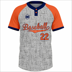 เสื้อเบสบอลทีมชาย Wida Sports พิมพ์ลายตามสั่ง ผ้าโพลีเอสเตอร์ 100% พิมพ์ลายแบบ Sublimation Transfer ยืดได้สี่ทิศทาง ระบายอากาศได้ดี - Product Image 2