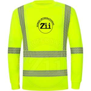 Sweat-shirts de sécurité haute visibilité FR, classe 1 ANSI, manches longues réfléchissantes, LED clignotantes, imperméables, logo personnalisé - Product Image 1