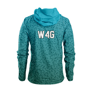 Men's Hooded Windbreaker Jacket Geometric Pattern Print Zipper Closure Sporty Style Spring Wear Lightweight Polyester Shell - Product Image 2