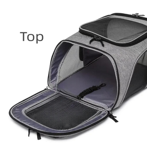 Pet <b>Backpack</b> Carrier Mesh Zipper Closure Breathable For <b>Cats</b> - Product Image 3