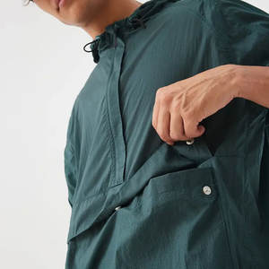 Ensemble de survêtement pour homme avec sweat à capuche, coupe-vent à quart de zip, pantalon de jogging respirant, imperméable, léger, en nylon pour le printemps - Product Image 4