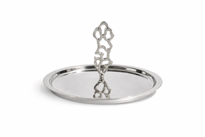 Luxury Gold Stainless Steel Serving Tray Round – Arabic Hospitality <b>Platter</b> for Ramadan Eid Majlis Serving - Product Image 4