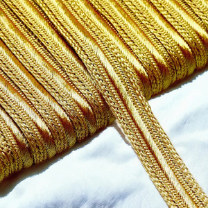 Top Quality 20mm Gold <b>Ribbon</b> Braid Vintage Ethnic Sfifa Lace with Metallic Thread Embroidery Trim Custom Made Metallic Braids - Product Image 3
