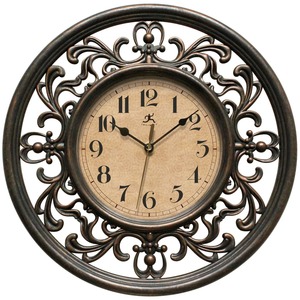 Round Metal <b>Wall</b> <b>Clock</b> Analog Quartz Design Antique Style Traditional <b>Decor</b> for Living Room - Product Image 1