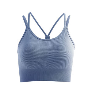 Ropa Deportiva, Sujetador Deportivo con Tirantes No Ajustables y Relleno, Hecho de Algodón Tejido de Alta Calidad, Sujetadores Deportivos de Gimnasio de Alta Elasticidad - Product Image 1