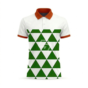 เสื้อโปโลพิมพ์ลายแบบ Sublimation ทั้งตัว 100% โพลีเอสเตอร์ โลโก้สั่งทำได้ เสื้อโปโลพิมพ์ลาย Sublimation สำหรับผู้ชาย เสื้อยืดโปโลสำหรับตีกอล์ฟ - Product Image 1