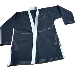 Nhà Máy Thực hiện Tùy Chỉnh Jiu Jitsu Gi Kimono Đồng Phục Trống In Thiết Kế Ngọc Trai Dệt Áo Khoác Và Sườn Dừng Quần 100% Bông Ngọc Trai Dệt