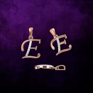 Collier élégant plaqué or 18 carats avec pendentif lettre initiale E pour femme, magnifique breloque alphabet E, cadeau idéal, pendentifs et breloques raffinés - Product Image 2