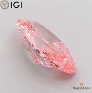 Forme ovale 2,50 CARAT avec certificat IGI Couleur rose vif fantaisie Clarté VS2 CVD Cultivé en laboratoire Pour bague signature Centre - Product Image 3
