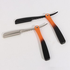 Navaja de Afeitar Desechable de Acero Inoxidable con Hoja Única y Mango de Plástico Recubierto de Platino para Uso en Salón y Cuidado Personal - Product Image 3