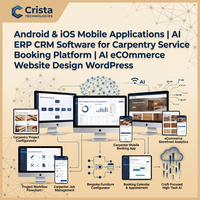 Applications mobiles Android iOS, logiciels ERP et CRM basés sur l'IA pour plateforme de réservation de services de menuiserie, conception de site Web e-commerce basé sur l'IA, WordPress