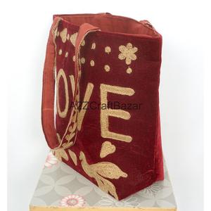 Bolso Tote de Terciopelo para Mujer, Gran Capacidad, Bolso de Hombro Acolchado Suave, Bolso de Moda con Logotipo Personalizado, Venta al Por Mayor - Product Image 3