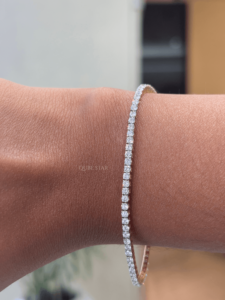 <b>Prestige</b> Classic Lab Grown Diamond IGI Certified Four Prong Tennis Bracelet Luxury Sophisticated Bridal Fine Jewelry Party <b>Gift</b> - Product Image 4