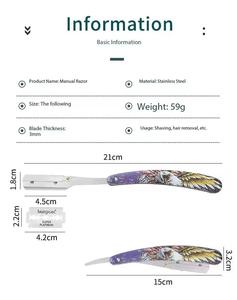 Plastic Handle <b>Single</b> <b>Blade</b> <b>Razor</b> For Barber Shop Face Shaving Stainless Steel <b>Blade</b> Multi Color Options - Product Image 4