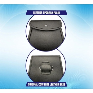 Sporran Escocés de Cuero Genuino Premium con Cinturón y Cadena, Bolsa Tradicional para Kilt - Product Image 6