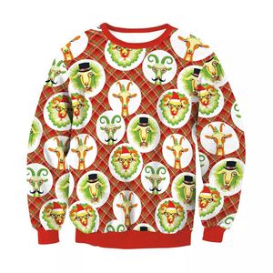 Pull de Noël rouge personnalisé avec motif chien et nom personnalisé – Le pull de vacances moche idéal - Product Image 2